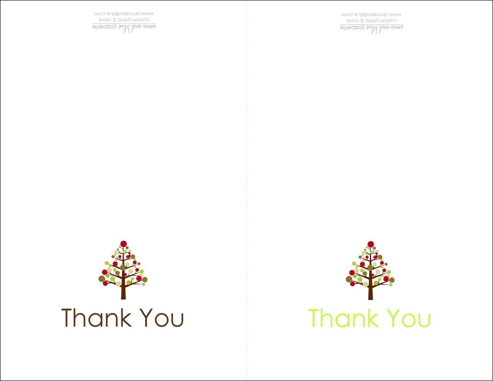 Anna And Blue Paperie: {Free Printable} Holiday Thank You Note with Printable Holiday Thank You Cards