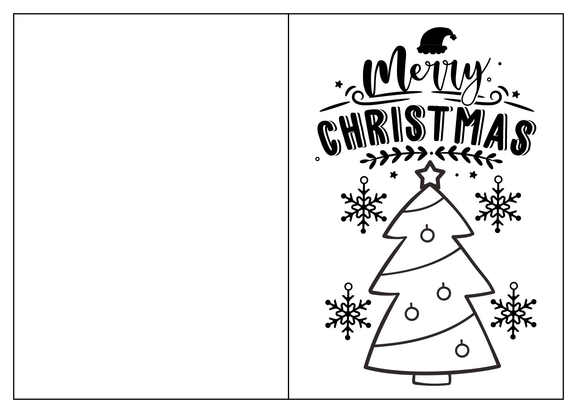 Black And White Holiday Christmas Cards - 15 Free Pdf Printables with regard to Free Printable Christmas Card Black and White