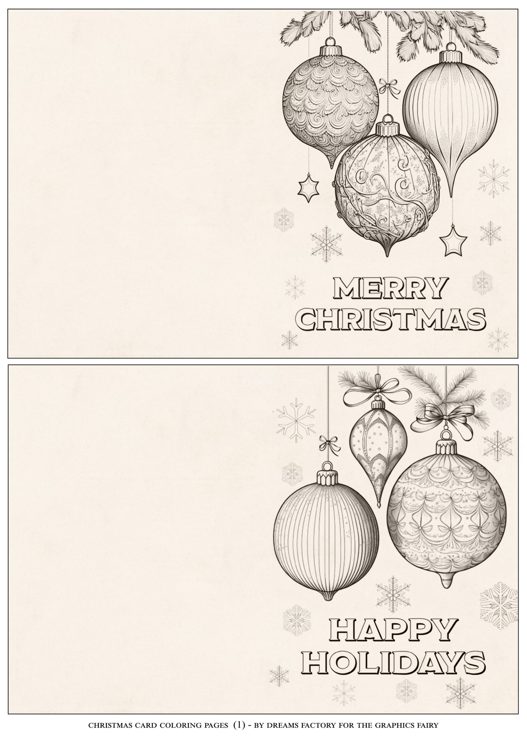 Christmas Card Coloring Pages! - The Graphics Fairy inside Printable Christmas Card Coloring Pages