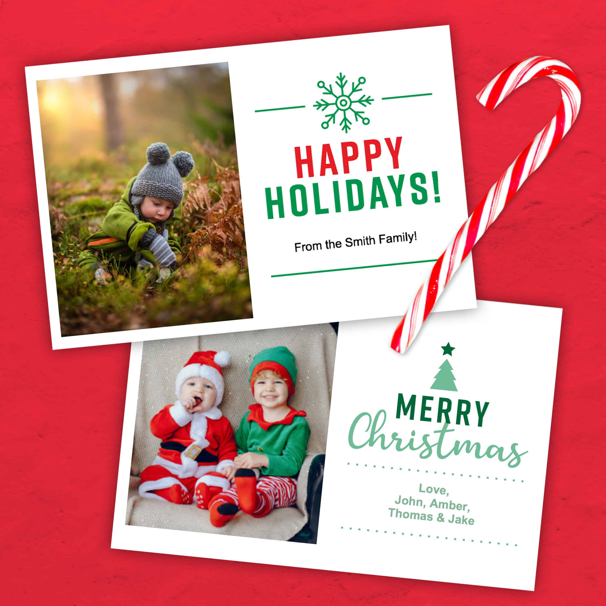 Christmas Card Template (4×6) - Free Printable Download with regard to Printable Christmas Card Photo