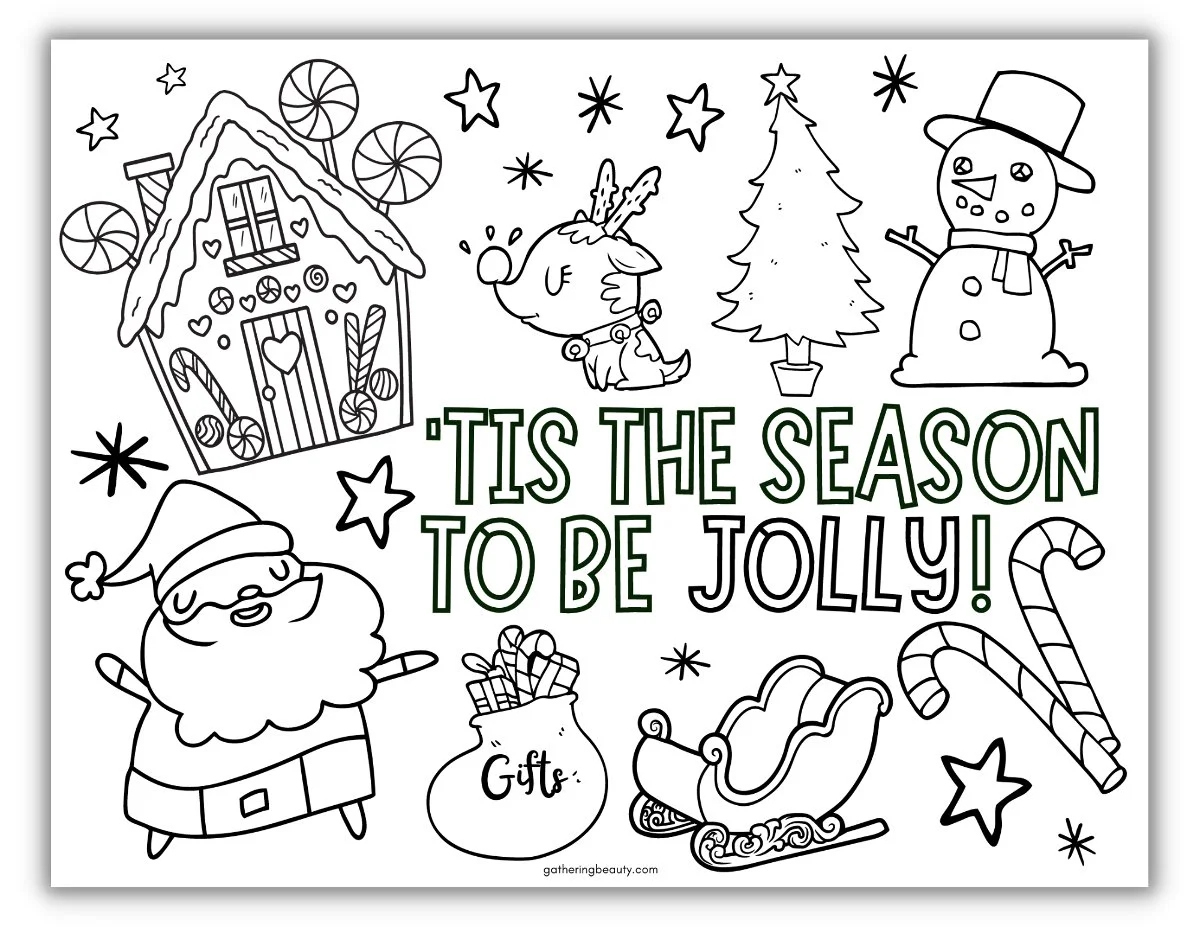 Christmas Coloring Activities For Kids - Free Printable inside Christmas Colouring Pages Printable