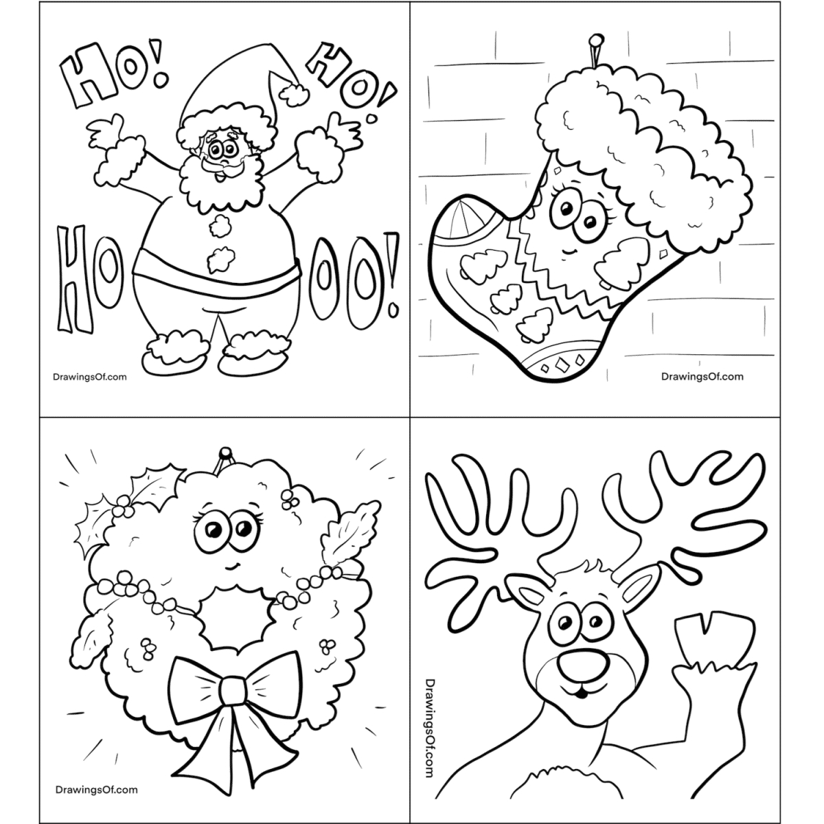Christmas Coloring Pages: Free Printable Sheets - Drawings Of within Free Printable Christmas Card Coloring Pages