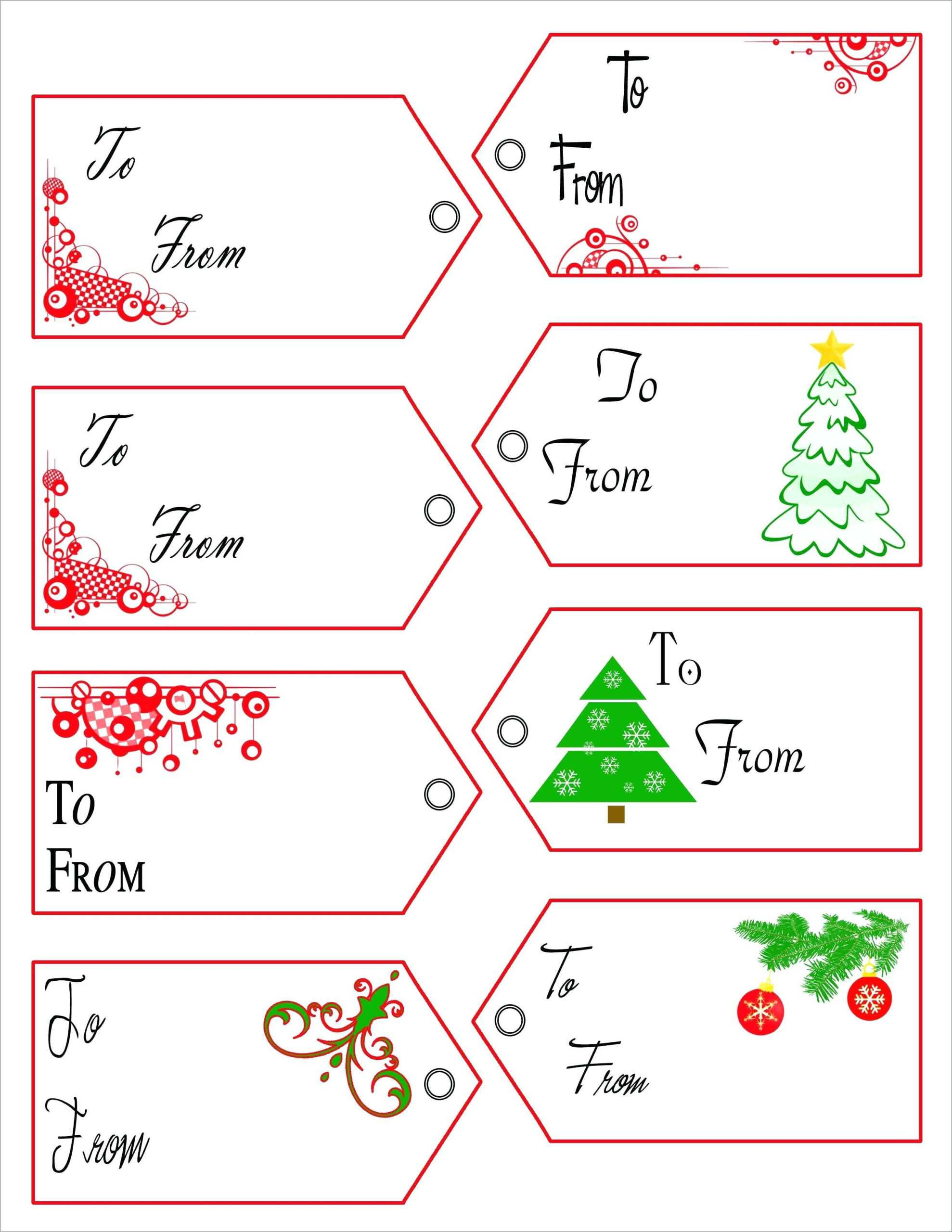 Christmas Free Printable Tags - Printable Party Favors within Free Printable Christmas Tags Template
