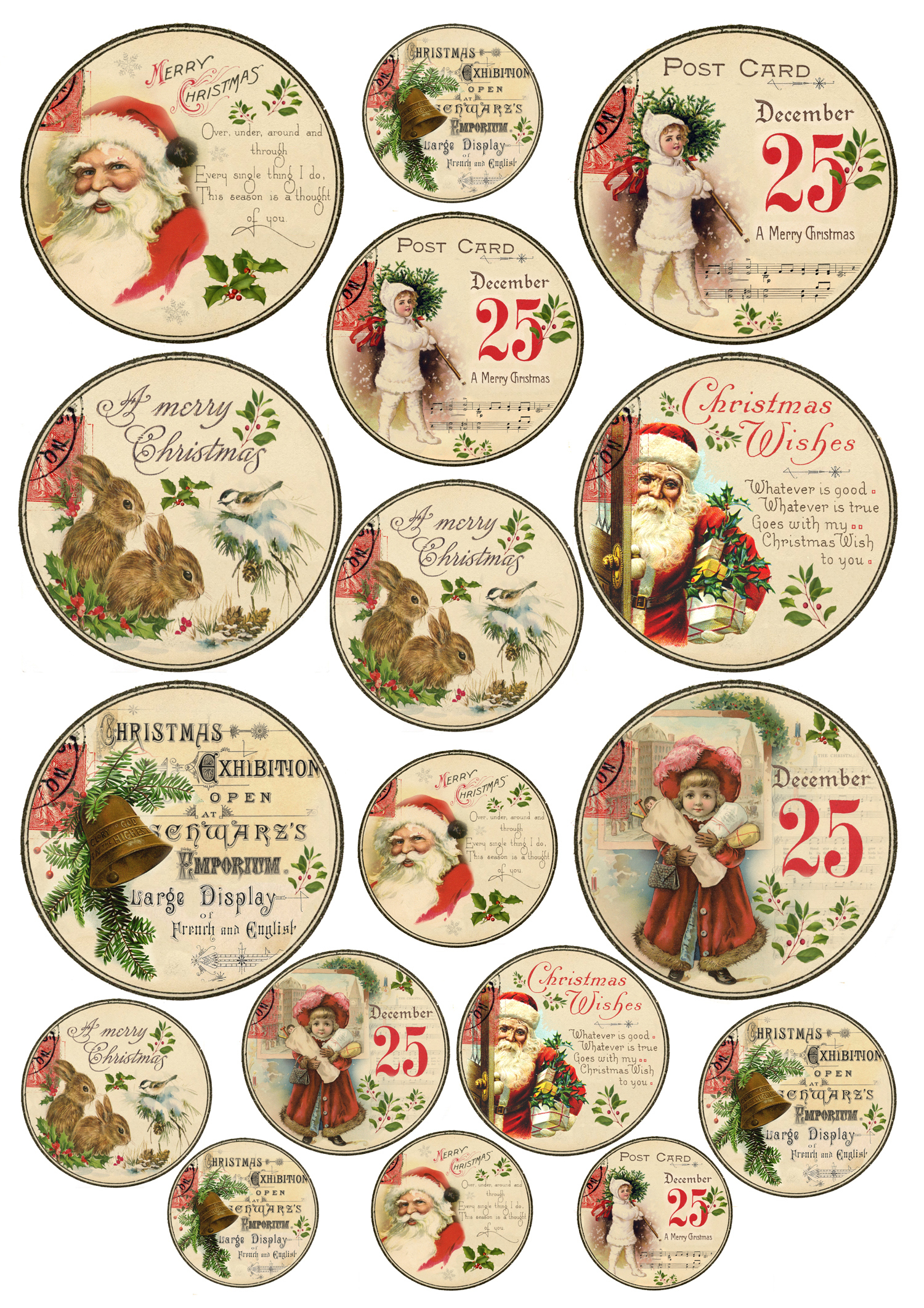 Christmas Gift Tags Printable! with regard to Free Vintage Printable Christmas Tags