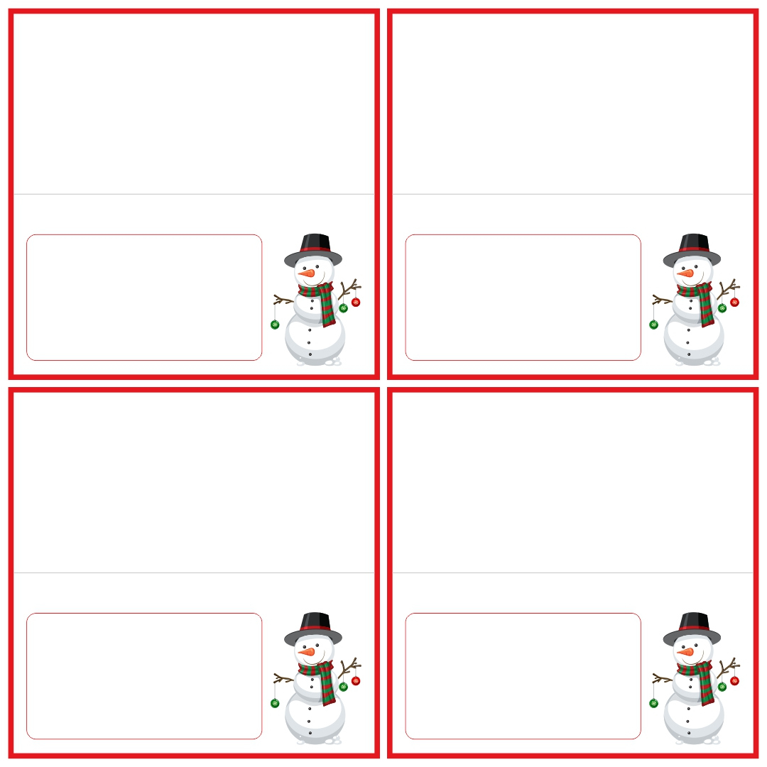 Christmas Name Cards - 11 Free Pdf Printables | Printablee throughout Christmas Table Name Tags Printable Free