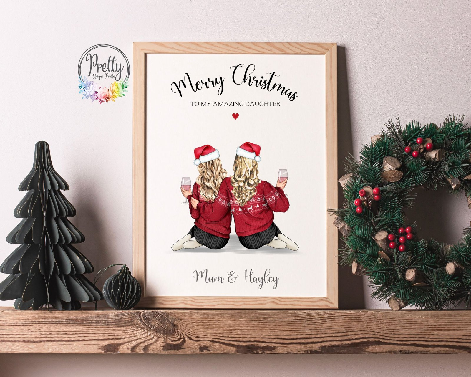 Christmas Print For Daughter | Pretty Unique Prints Ltd. for Printable Christmas Card For Daughter