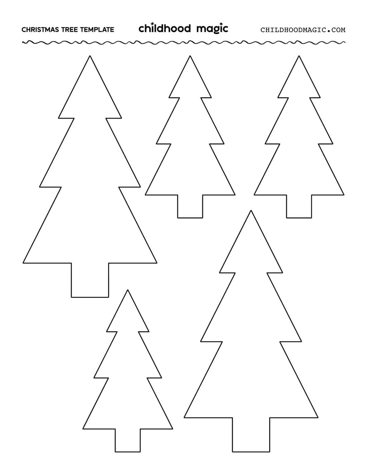 Christmas Tree Outline - Childhood Magic with regard to Christmas Tree Printable