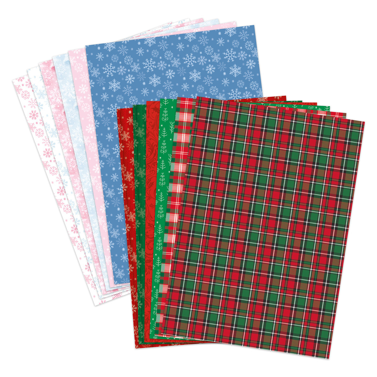 Christmas Variety Printed Cardstock, 24 Sheets in Printable Christmas Card Stock Paper