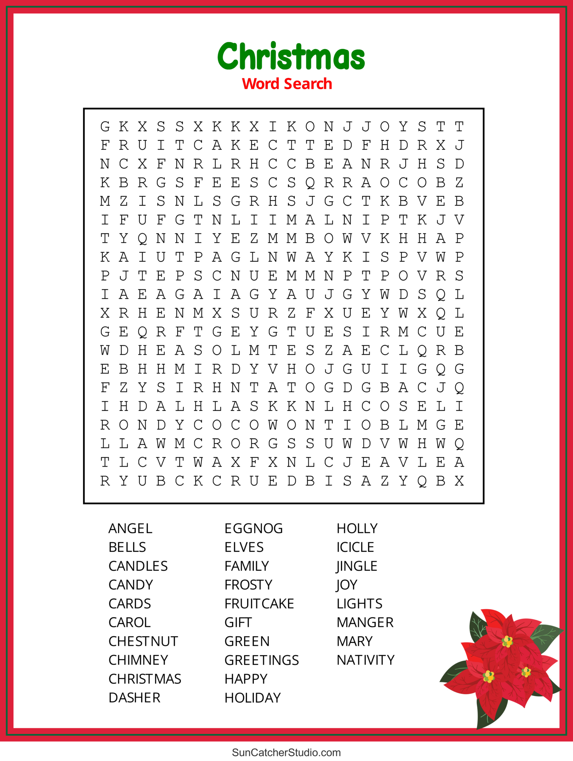 Christmas Word Search (Free Printable Pdf Puzzles) – Free pertaining to Hard Holiday Word Search Printable