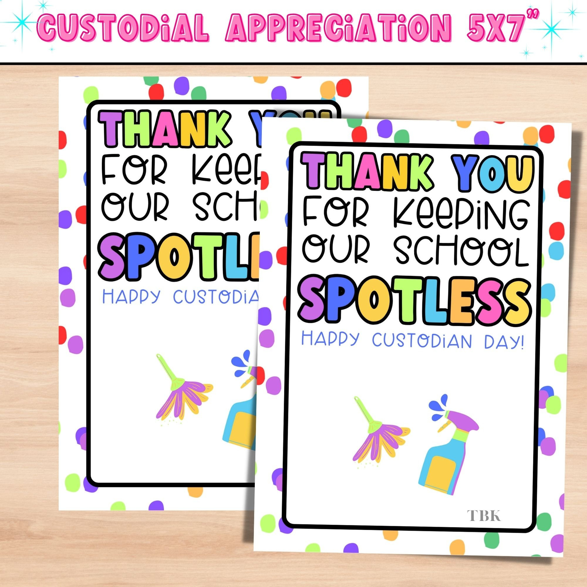 Custodial Appreciaiton Gift Card Holder | Custodial Appreciaiton with Free Printable Custodian Thank You Cards