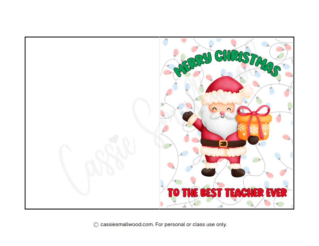 Cute &amp;amp; Funny Teacher Christmas Cards (Free Printable) - Cassie in Free Printable Christmas Card For Teacher