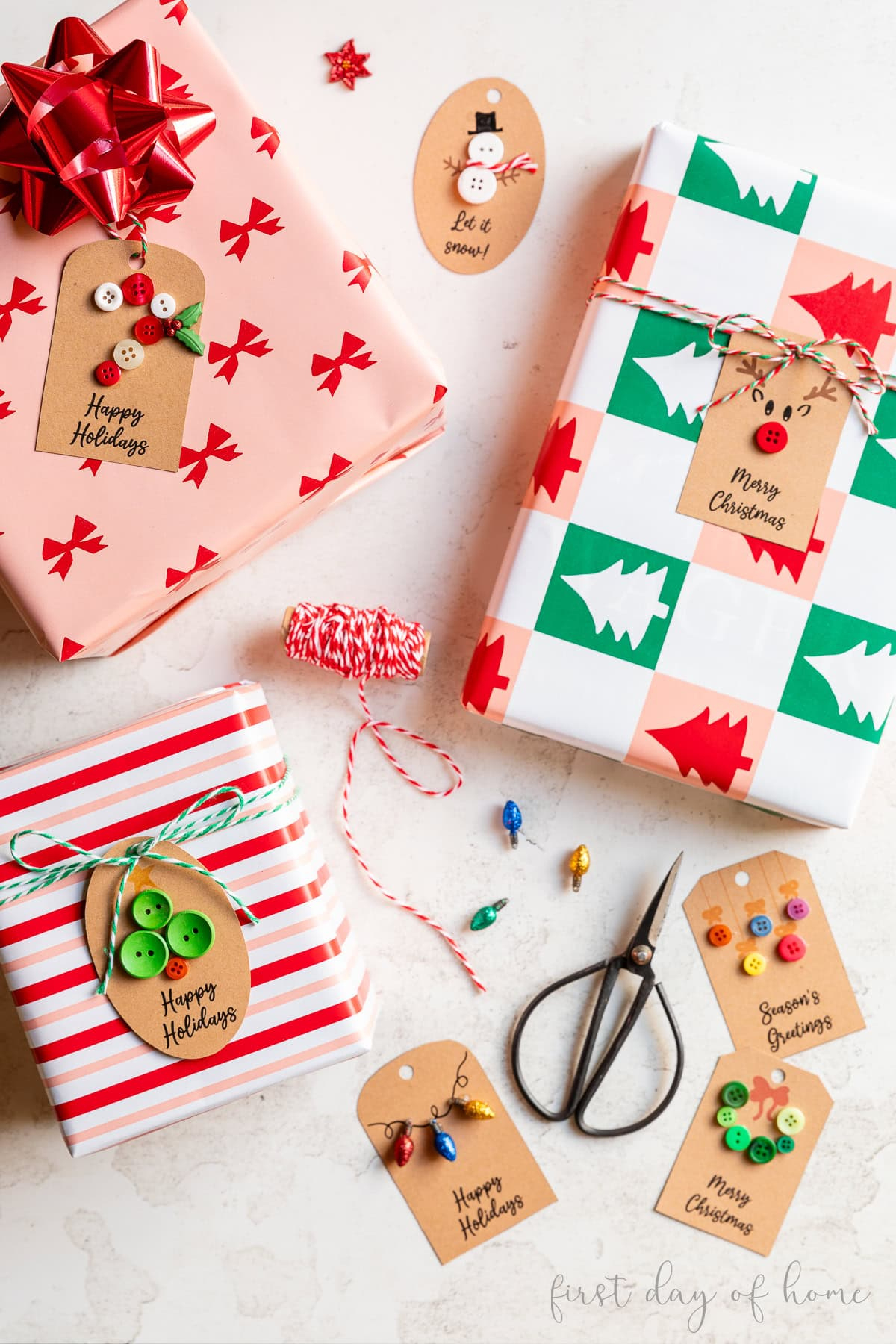 Diy Christmas Gift Tags - Free Printable | First Day Of Home with regard to Diy Christmas Tags Printable