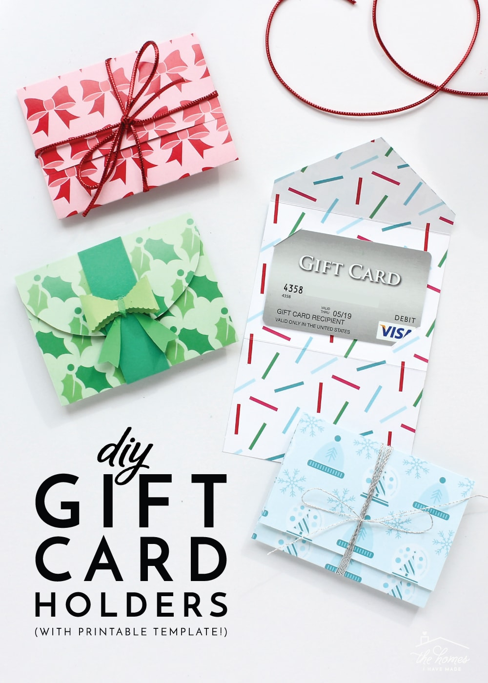 Diy Gift Card Holders (With Printable Template!) - The Homes I regarding Amazon Gift Card Printable At Home Christmas
