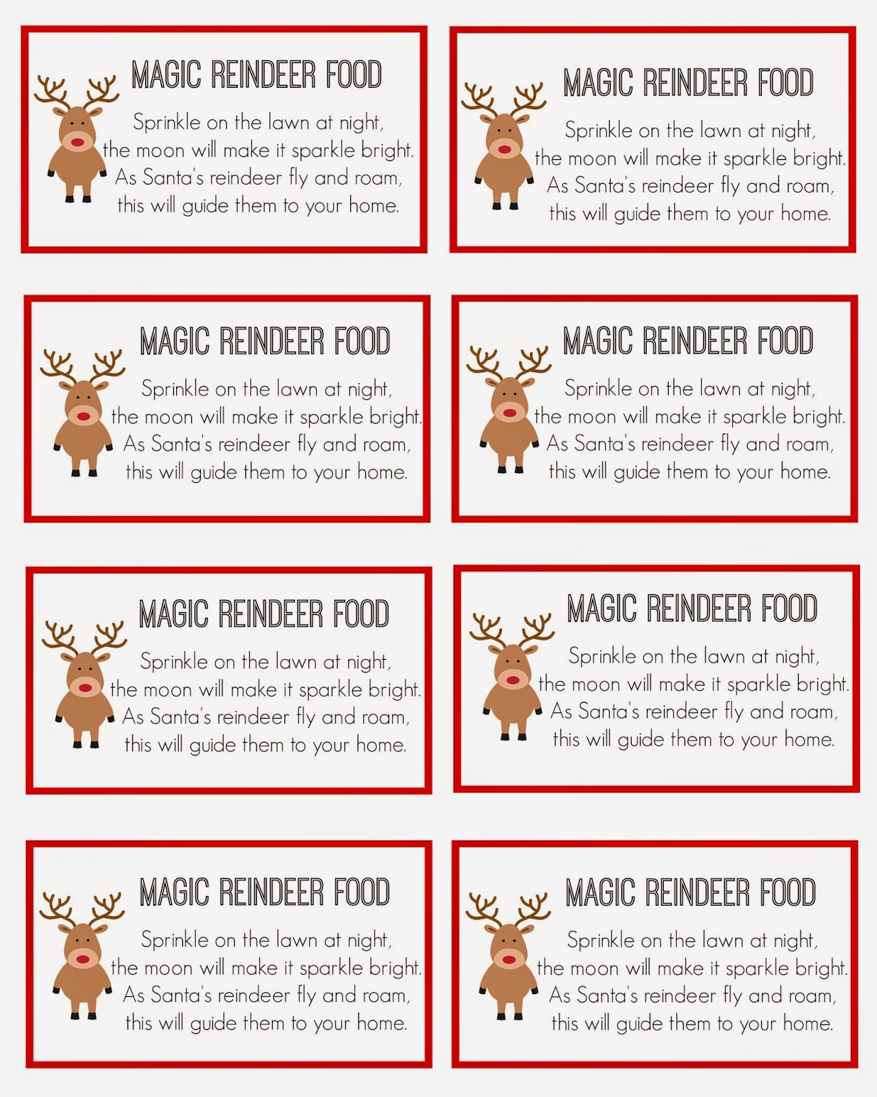East Coast Mommy: Magic Reindeer Food inside Free Reindeer Food Printable