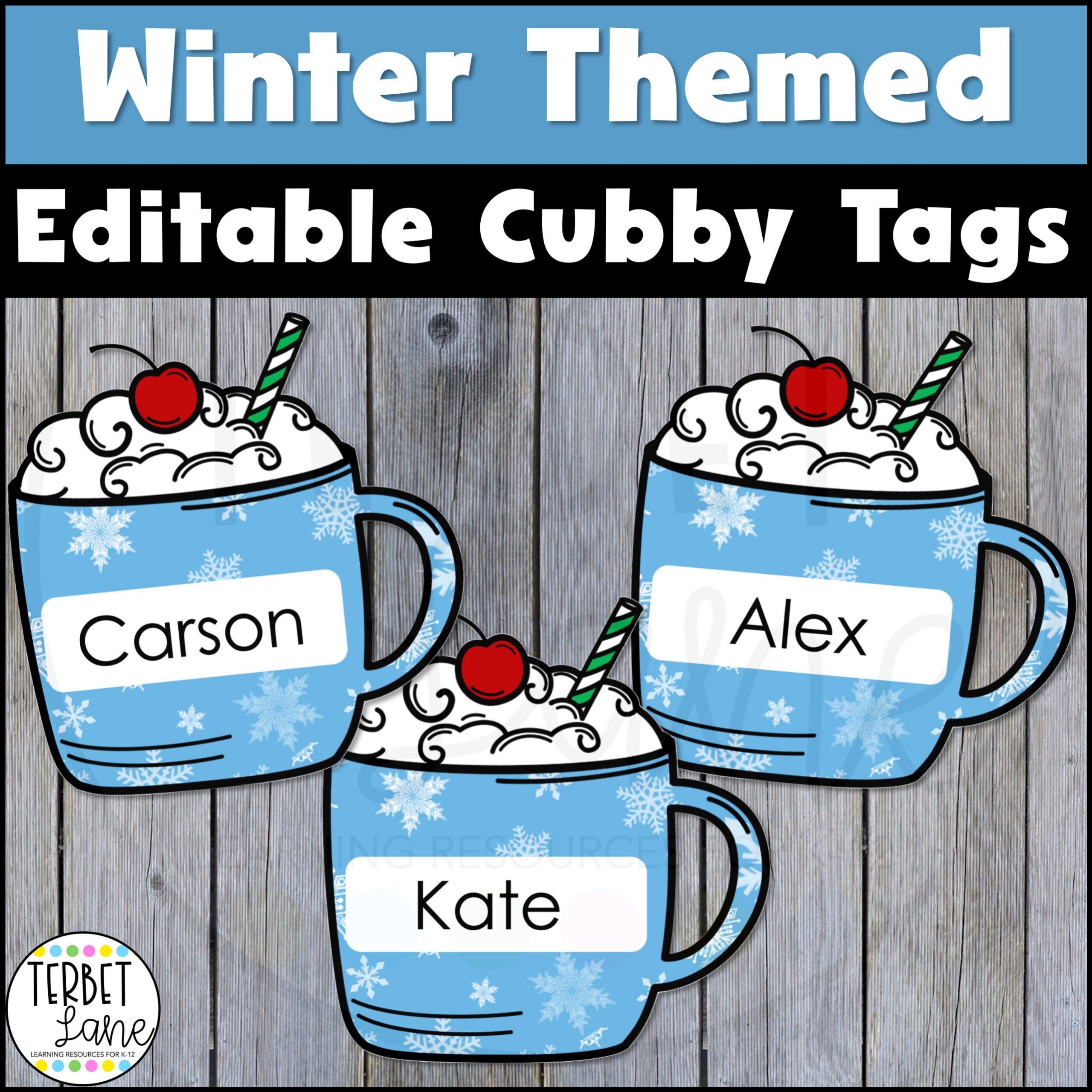 Editable Winter Cubby Tags | Cubby Name Labels | Locker Name Tags throughout Christmas Cubby Tags Free Printable