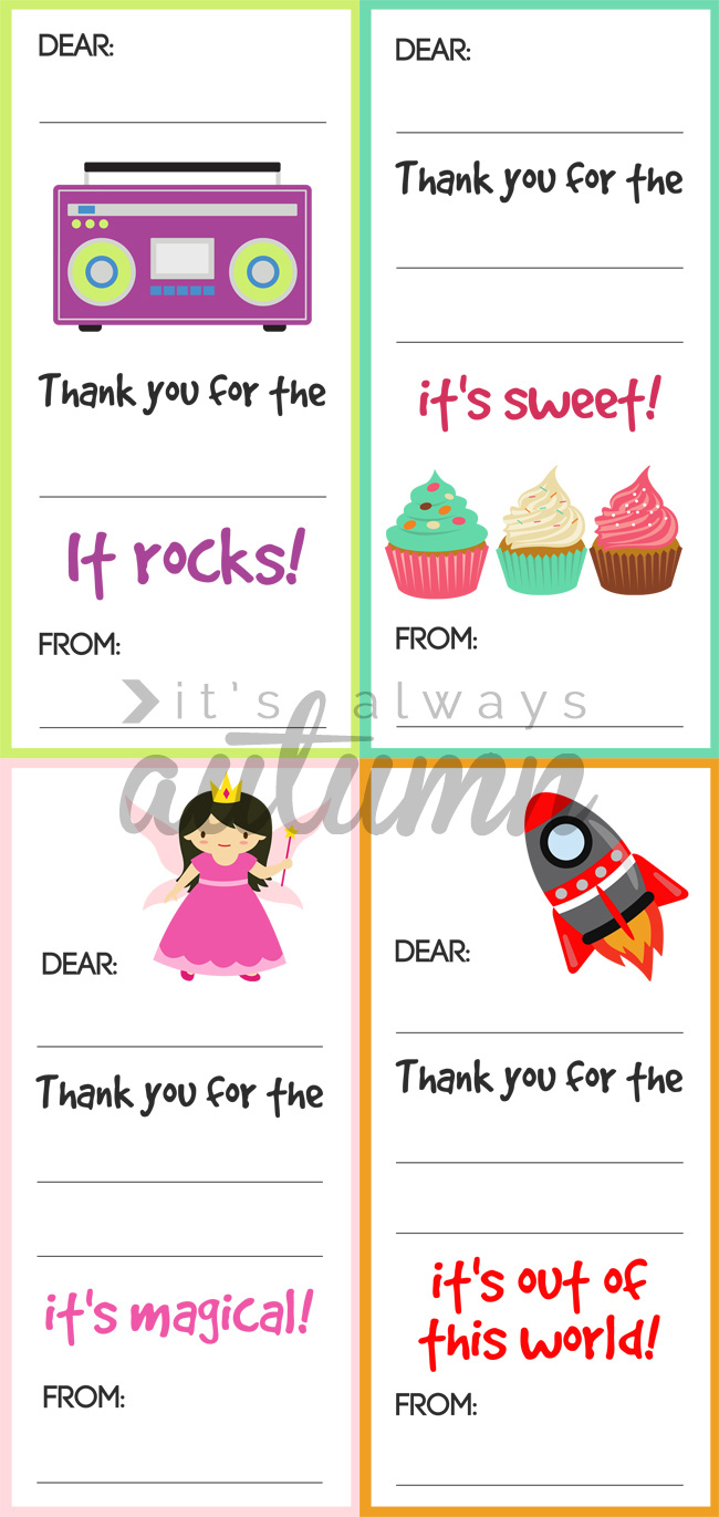 Fill In The Blank Thank You Note Printables For Kids - It'S Always within Blank Thank You Cards Printable For Kids