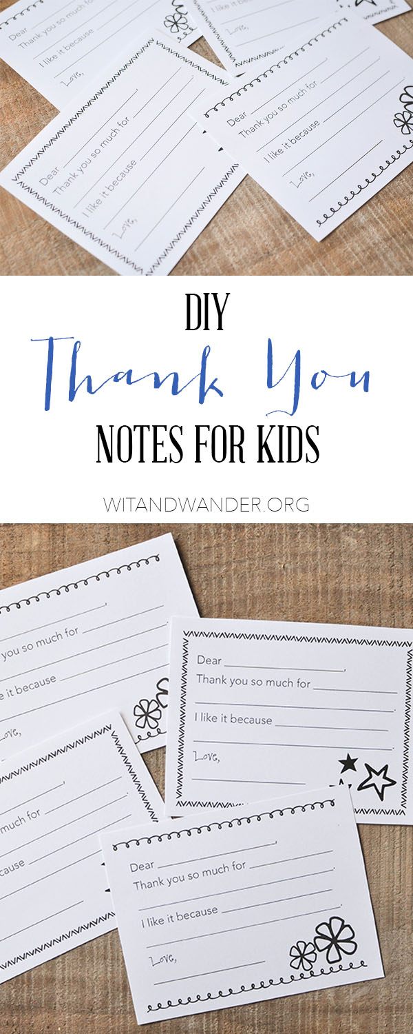 Fill-In-The-Blank Thank You Notes For Kids - Our Handcrafted Life for Printable Greeting Cards Kids Thank You