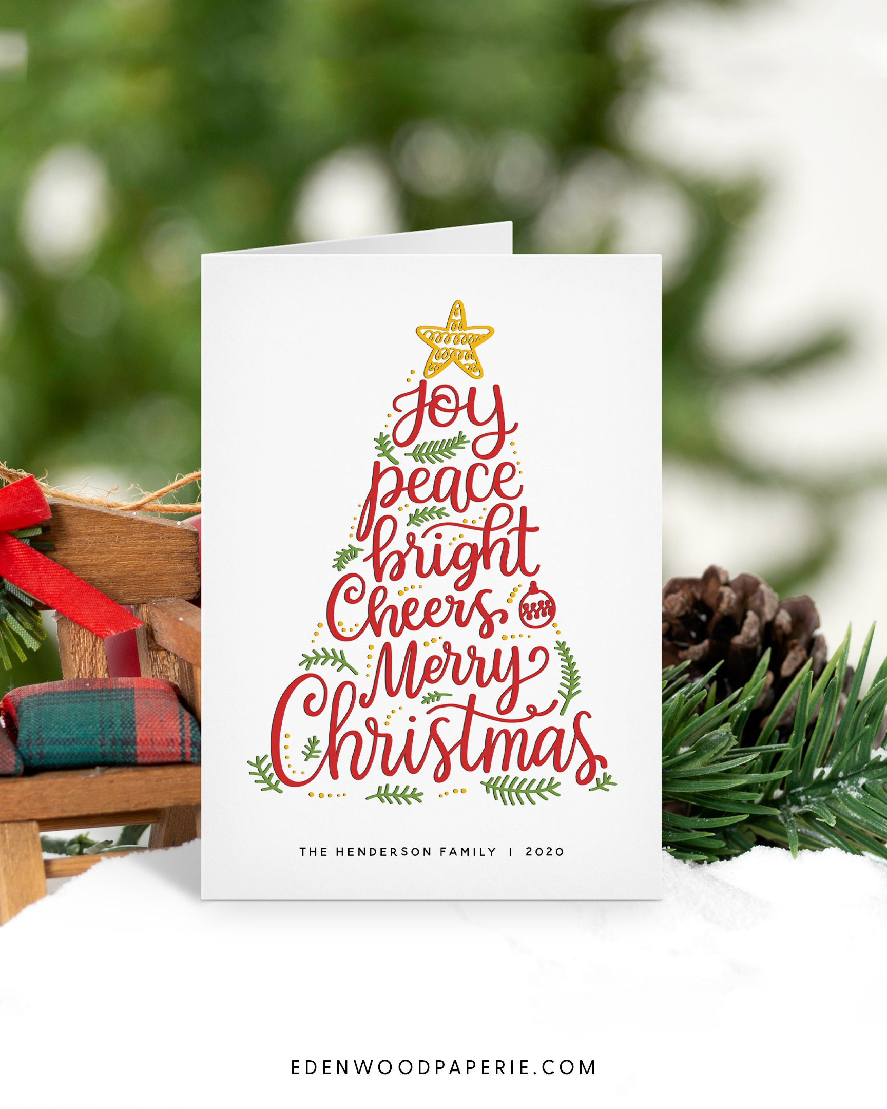 Folded Christmas Card Template, 5X7&amp;quot; Happy Holidays Greeting Card with regard to 5X7 Printable Christmas Card