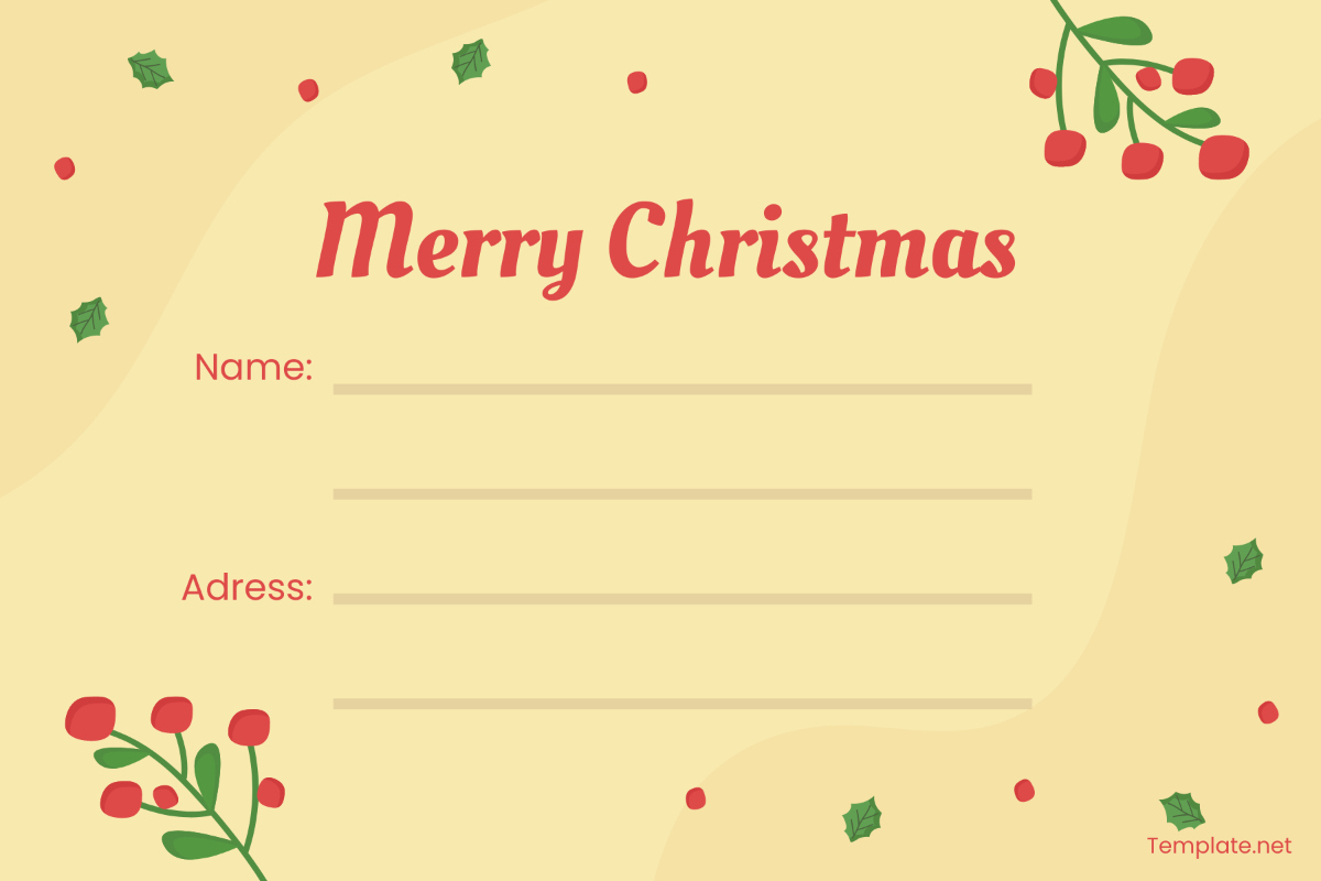 Free Blank Christmas Address Label Template To Edit Online for Printable Christmas Card Address Labels