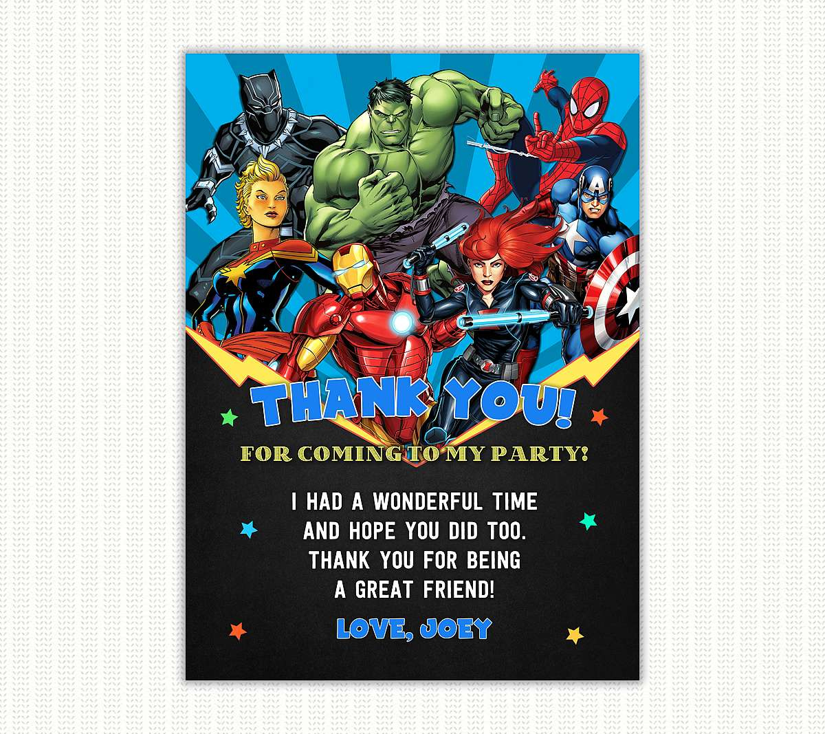 Free Free Printable Avengers Thank You Tags, Download Free Free within Avengers Thank You Cards Printable