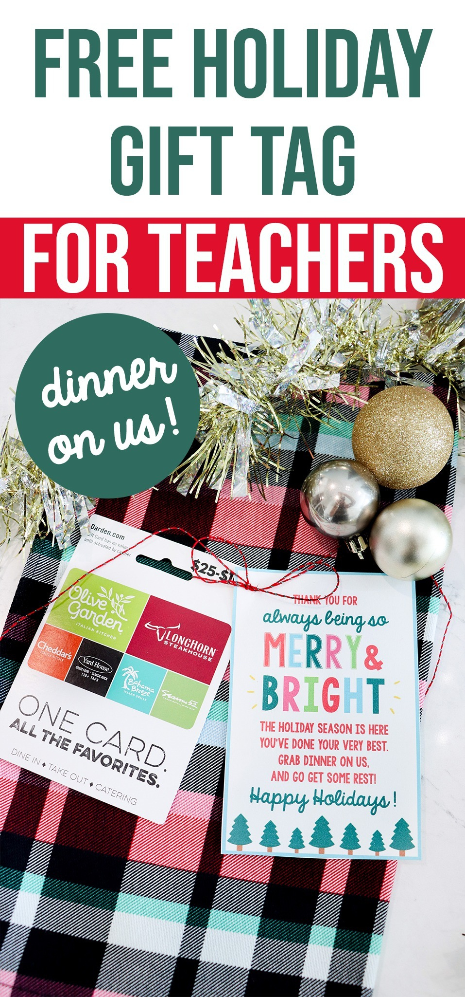 Free Holiday Gift Tag For Teachers - Simply Clarke pertaining to Free Printable Christmas Tags For Teachers