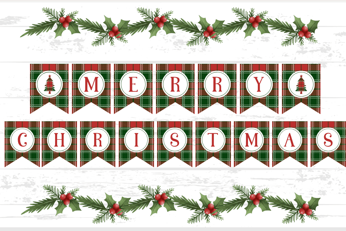 Free Merry Christmas Banner Printables - Prudent Penny Pincher pertaining to Merry Christmas Printable Banner