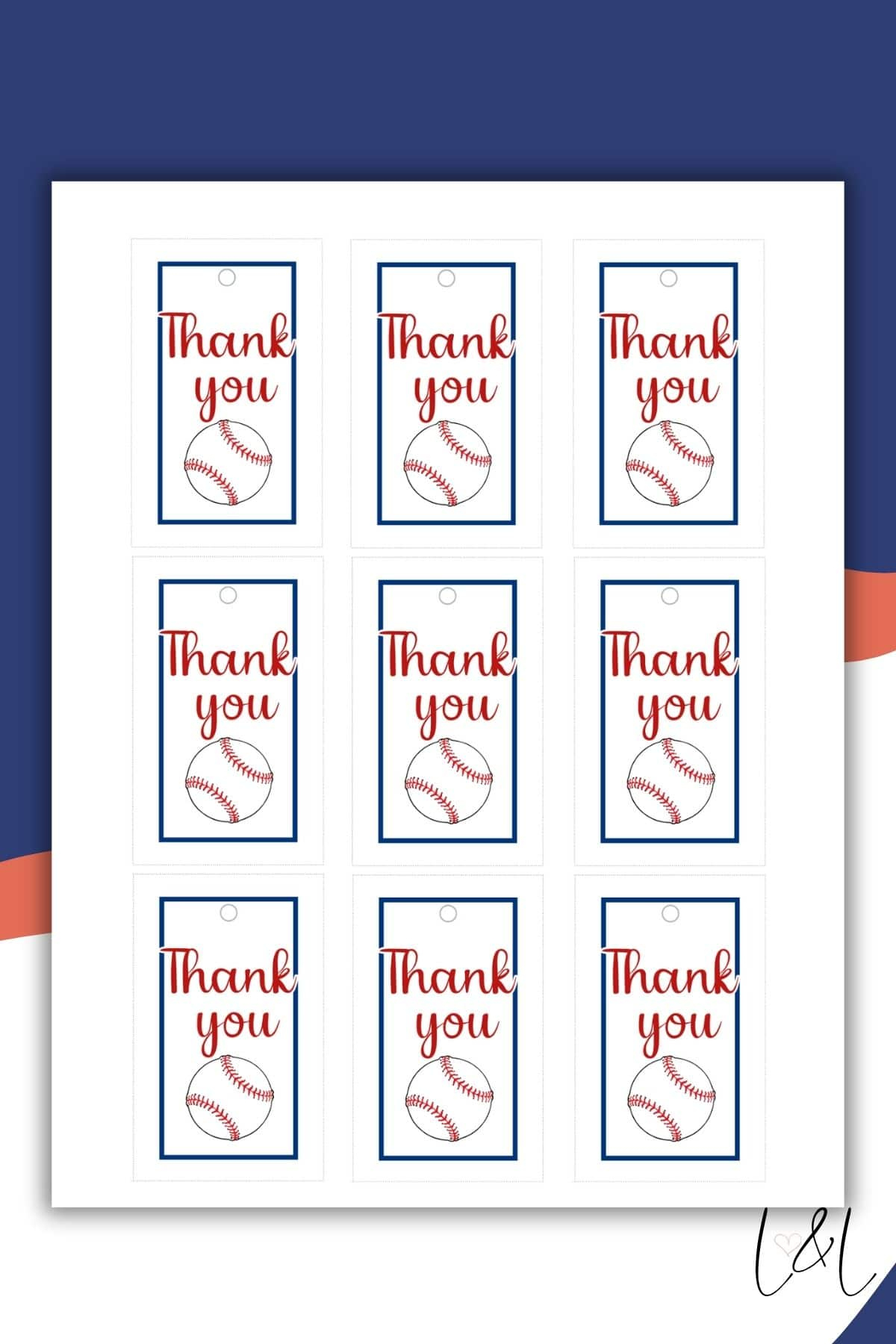 Free Printable Baseball Thank You Tags - Love &amp;amp; Laugh Games inside Baseball Thank You Cards Printable Free