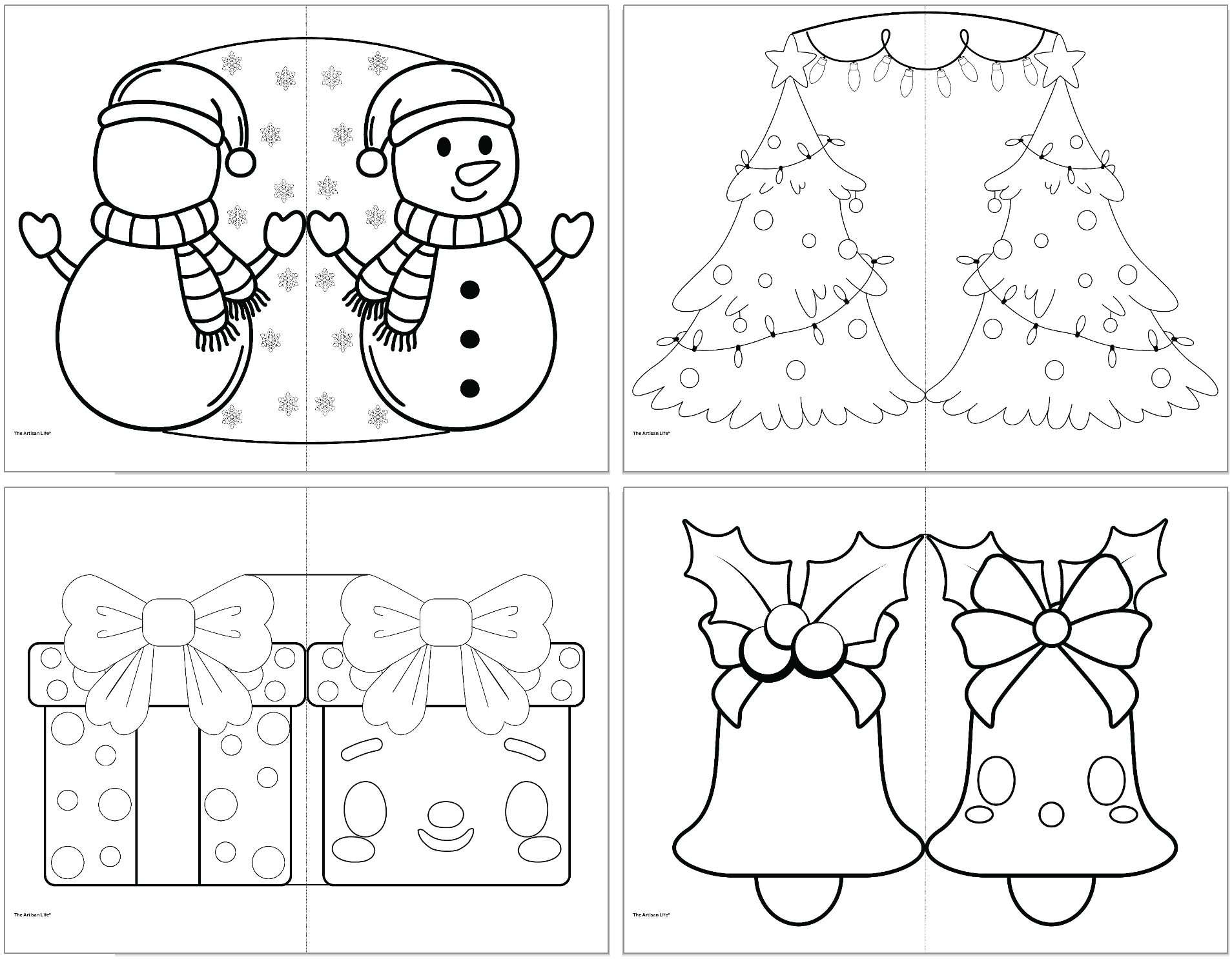 Free Printable Christmas Cards For Kids - The Artisan Life in Printable Christmas Card Coloring Pages