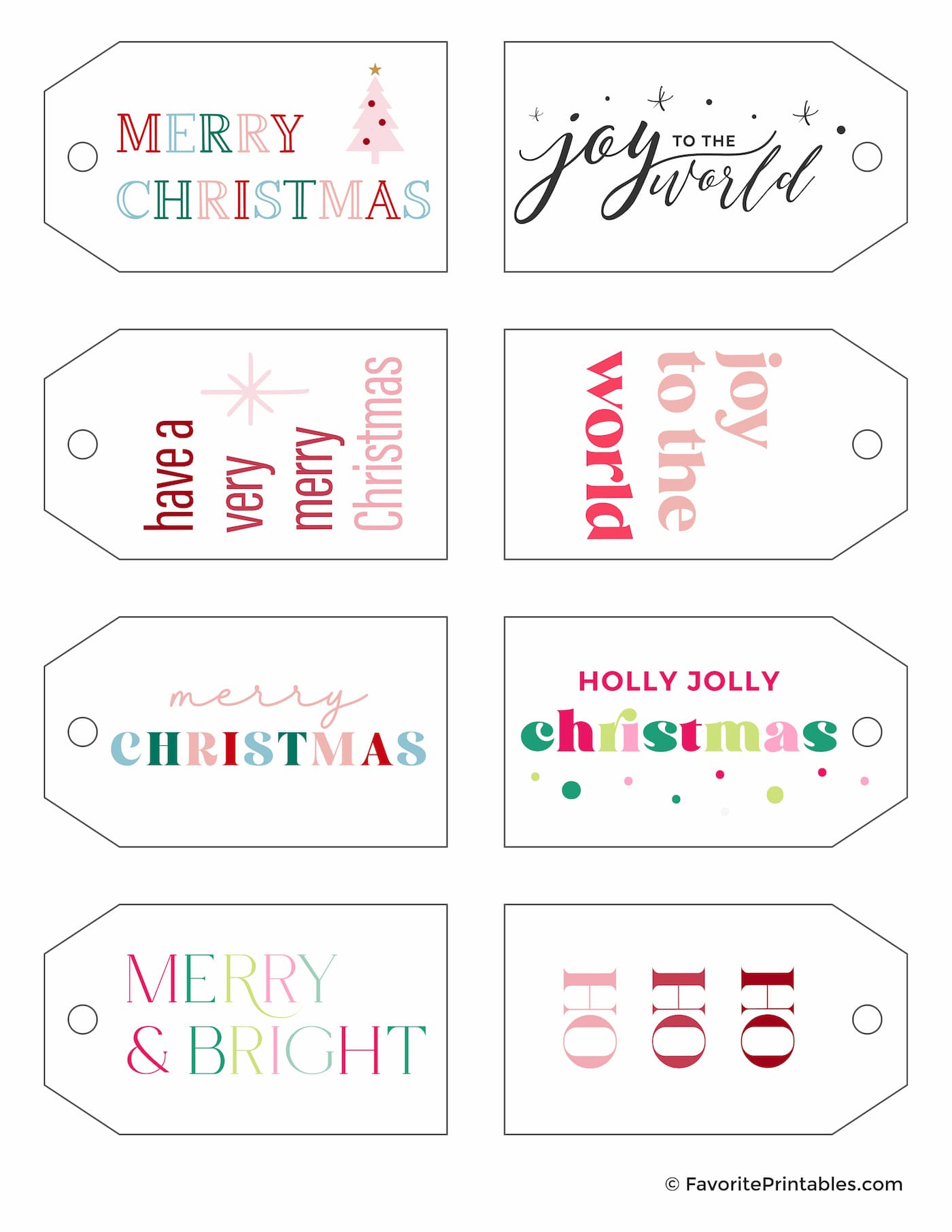 Free Printable Christmas Gift Tags - Favorite Printables intended for Merry Christmas Gift Tags Free Printable