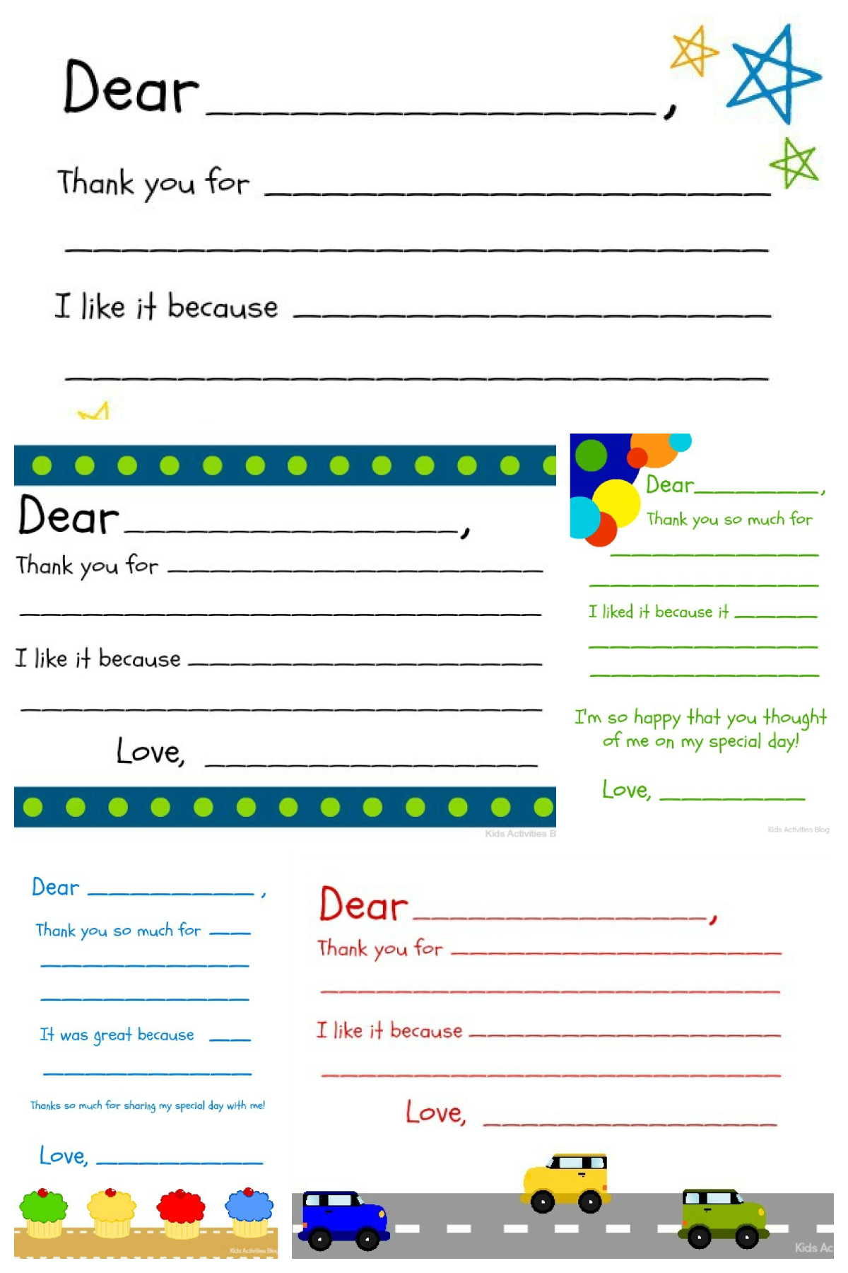 Free Printable Fill In The Blank Thank You Note | Kids Activities Blog regarding Blank Thank You Cards Printable For Kids