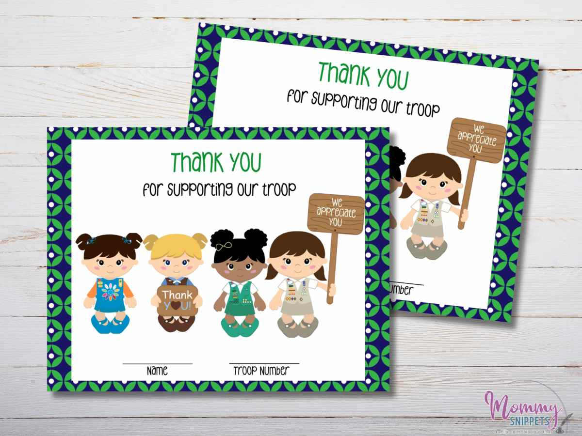 Free Printable Girl Scout Thank You Cards - Mommy Snippets pertaining to Free Printable Girl Scout Thank You Cards