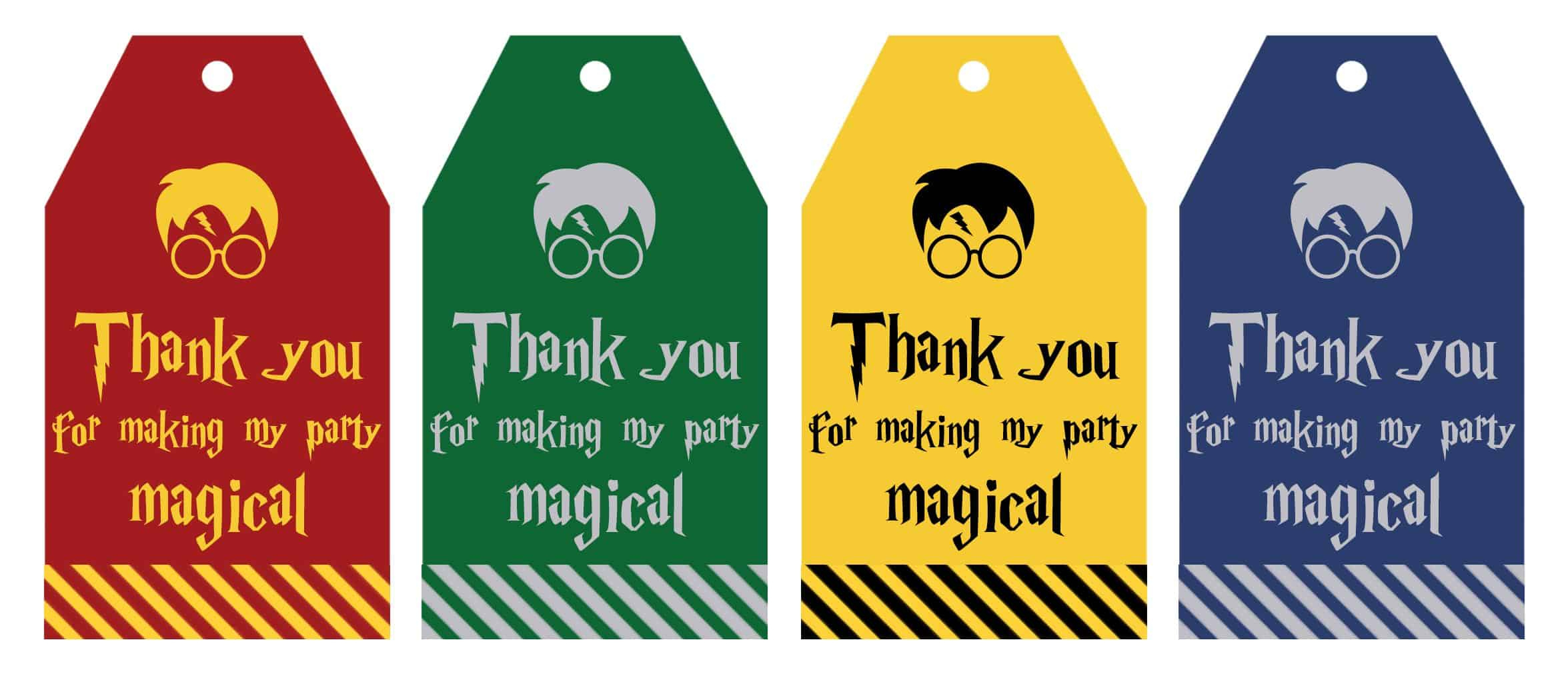 Free Printable Harry Potter Party Favor Gift Tags - Lovely Planner within Harry Potter Thank You Cards Free Printable