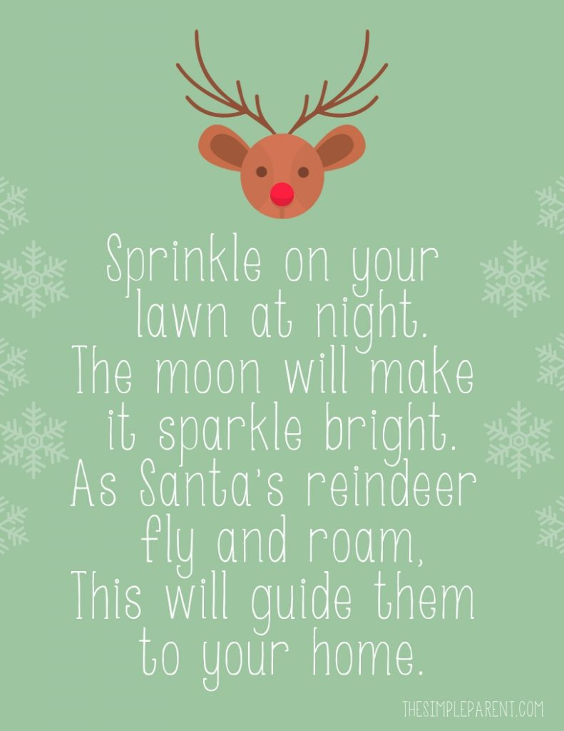 Free Printable Reindeer Food Poem &amp;amp; Farmhouse Bucket Craft - The with Reindeer Food Printable Poem