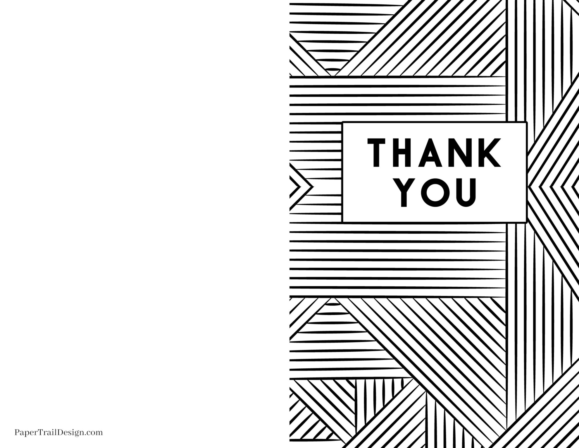 Free Printable Thank You Cards - Paper Trail Design in Thank You Cards Printable Free Foldable