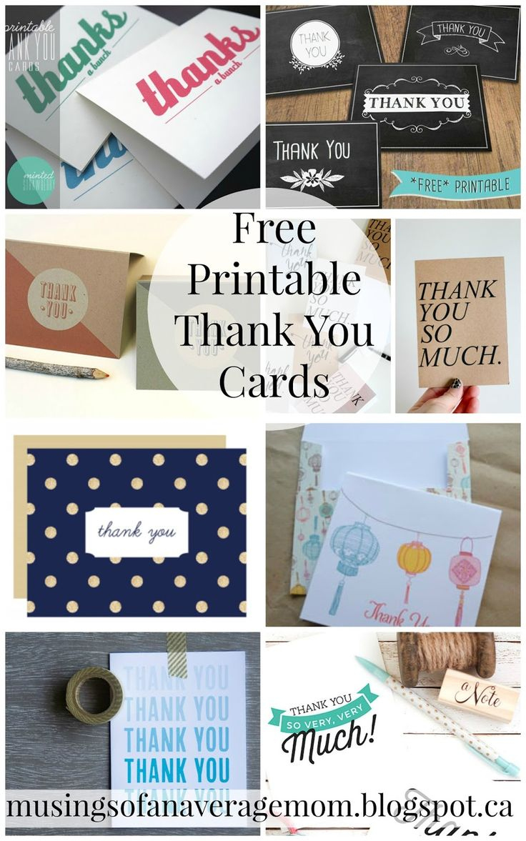 Free Printable Thank You Cards pertaining to Pinterest Thank You Cards Printable