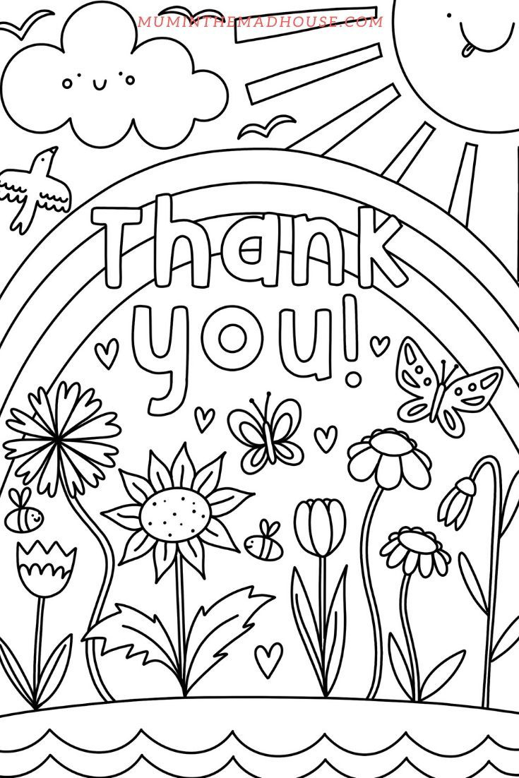 Free Thank You Coloring Pages – Printable And Fun throughout Thank You Cards Printable Coloring Page