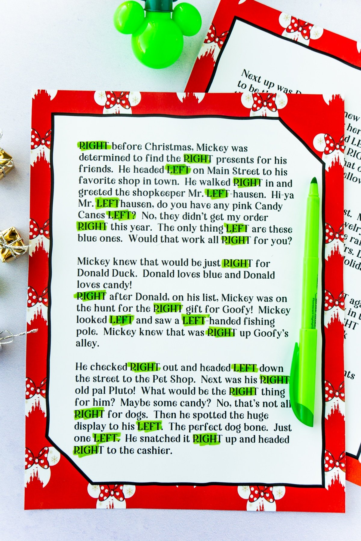 Fun Left Right Christmas Game (4 Printable Stories) - Play Party Plan regarding Left Right Center Christmas Game Printable