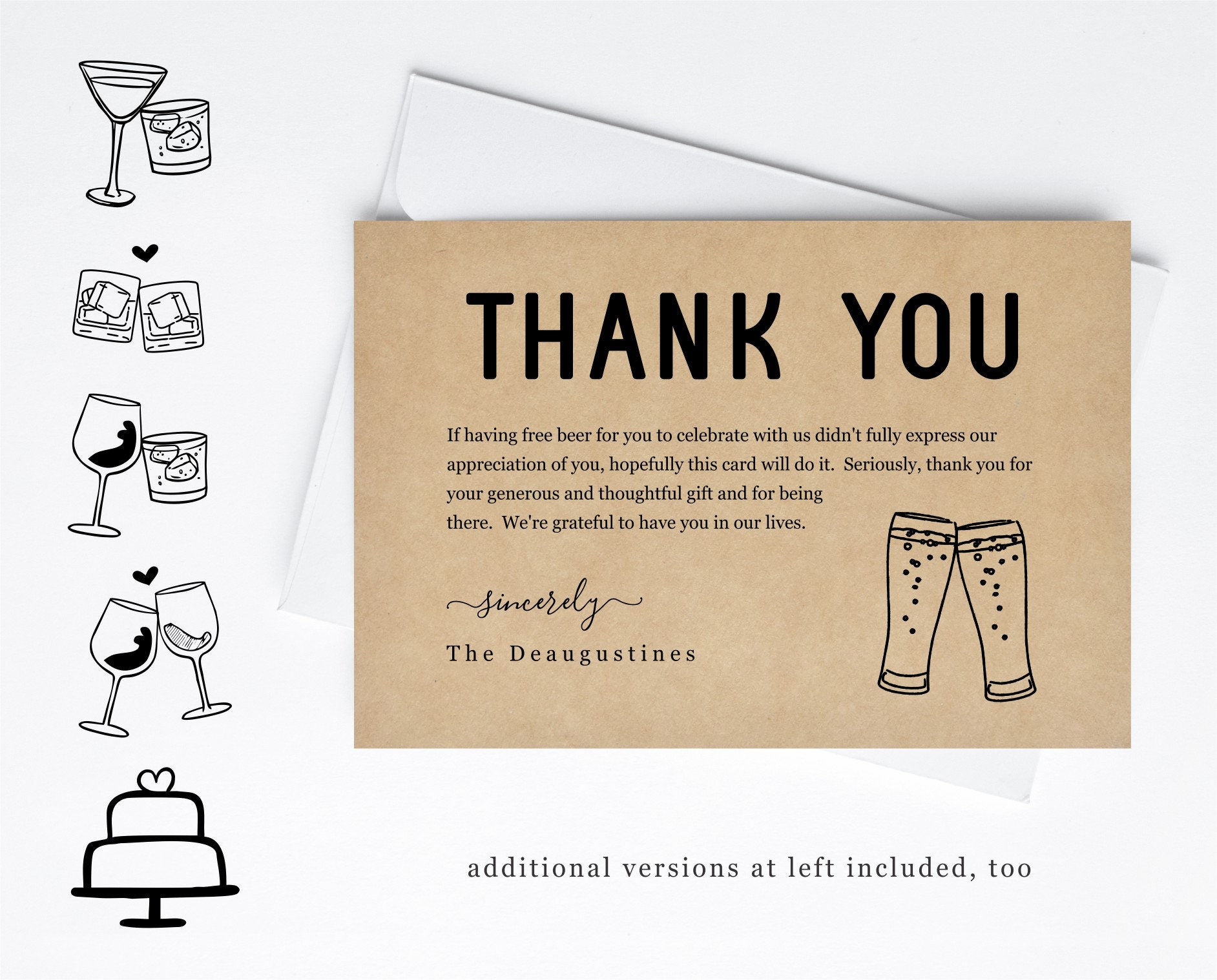 Funny Thank You Card Template, Printable Editable Personalized with Funny Thank You Cards Printable