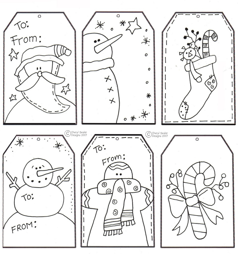 Gift Tag Coloring Page | Dreaming Of Christmas throughout Printable Christmas Tags To Color