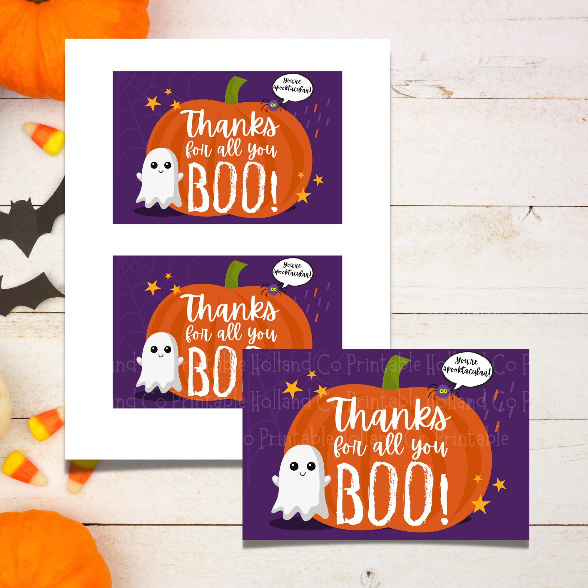 Halloween Thank You Card | Thanks For All You Boo! | Teacher in Halloween Thank You Cards Printable