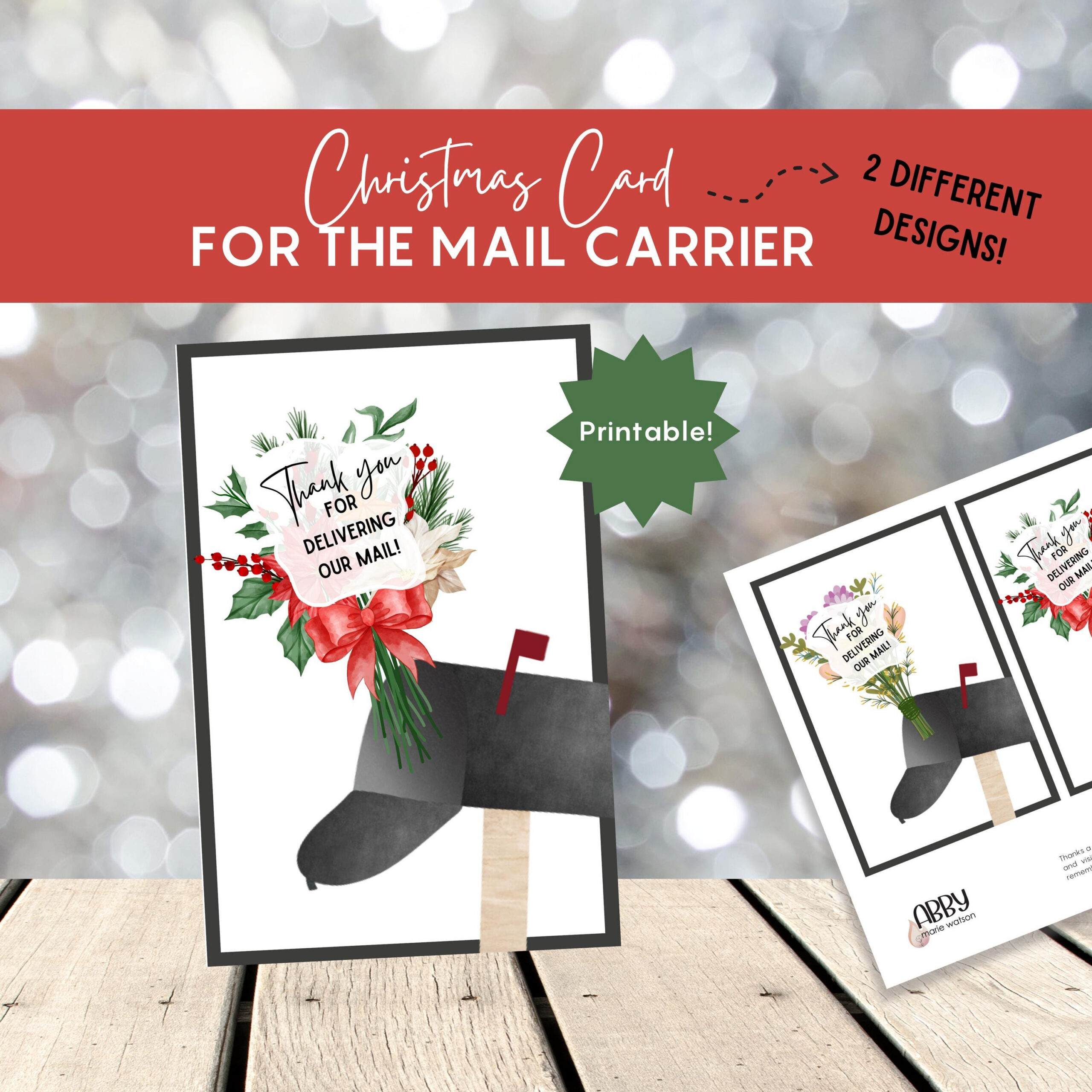 Happy Holidays From Postal Worker - Etsy inside Free Printable Christmas Card For Mail Carrier