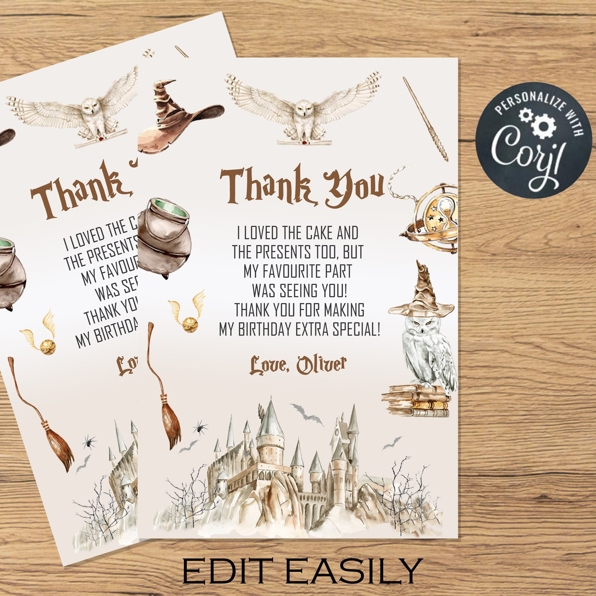Harry Thank You Card - Worksheets Library with Harry Potter Thank You Cards Free Printable