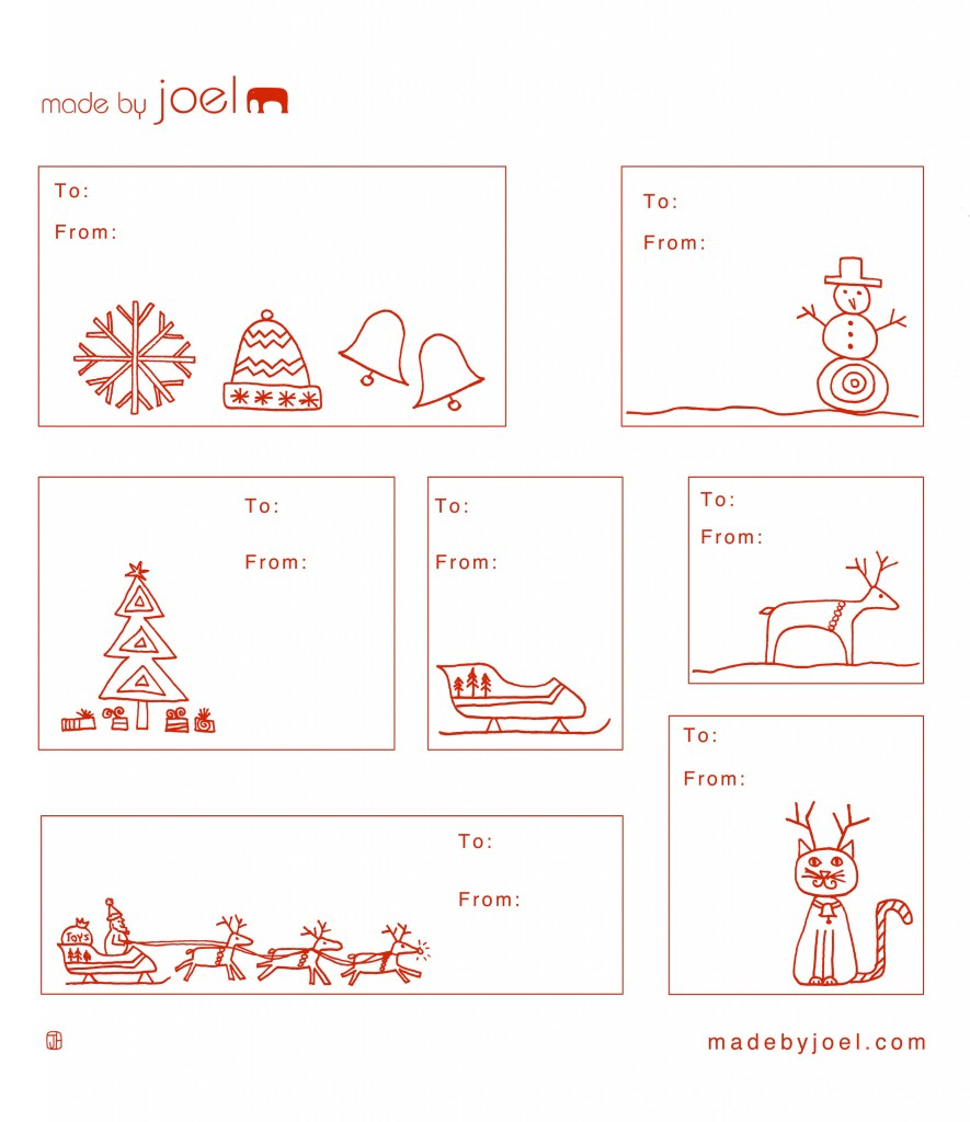 Holiday Gift Tag Templates – Madejoel for Printable Christmas Tags For Presents