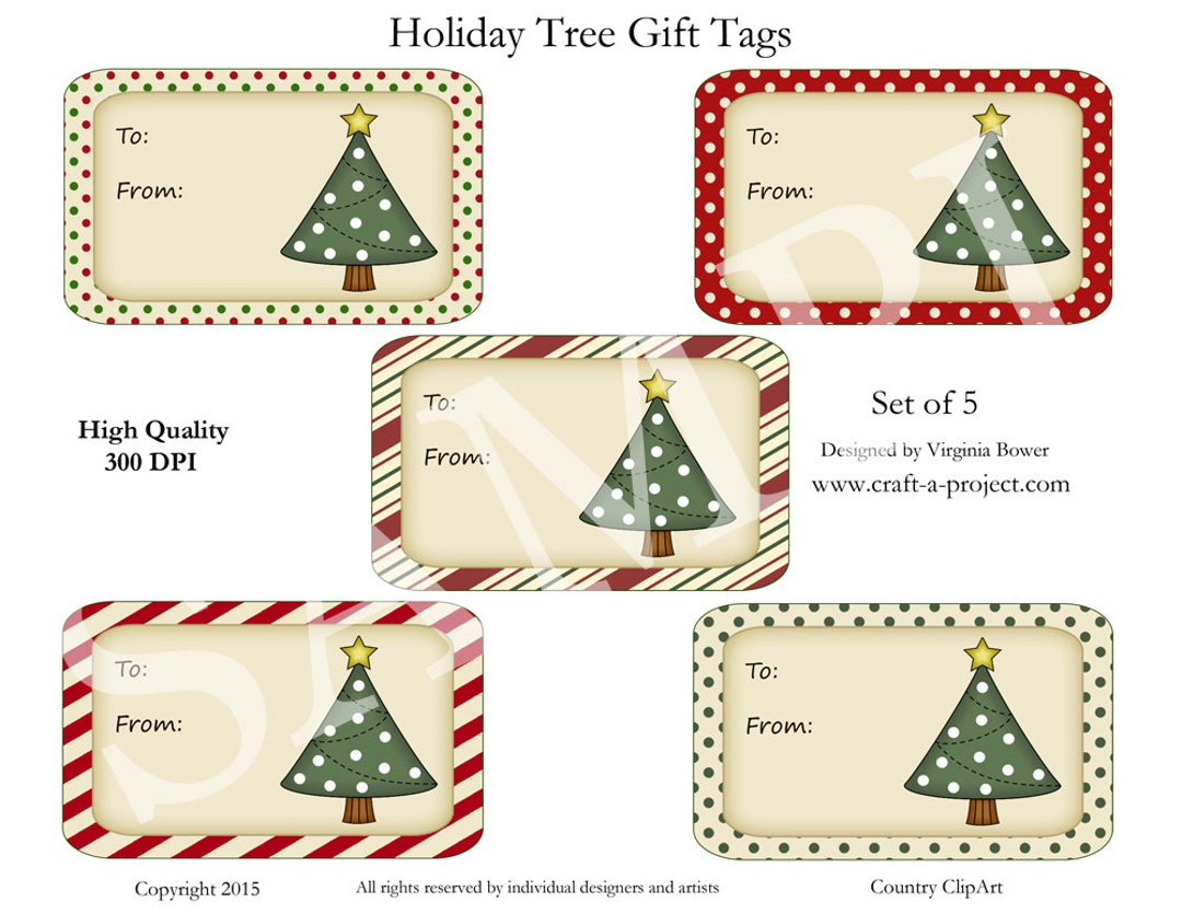 Holiday Tree Gift Tags - Christmas Gift Tags - Printable Gift Tags with regard to Christmas Tree Tags Printable