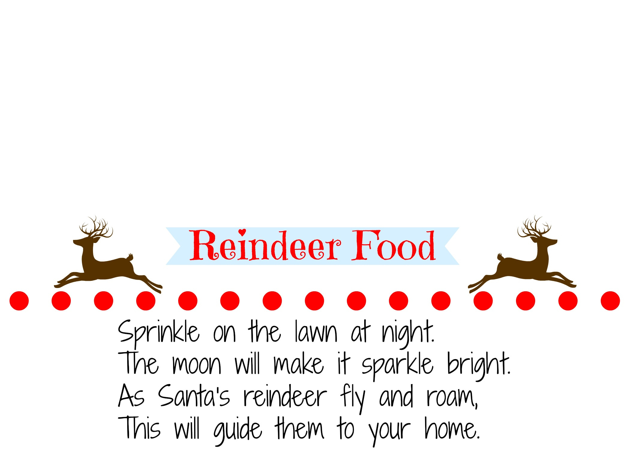 Homemade Reindeer Food Recipe With Printable Labels intended for Reindeer Food Printable