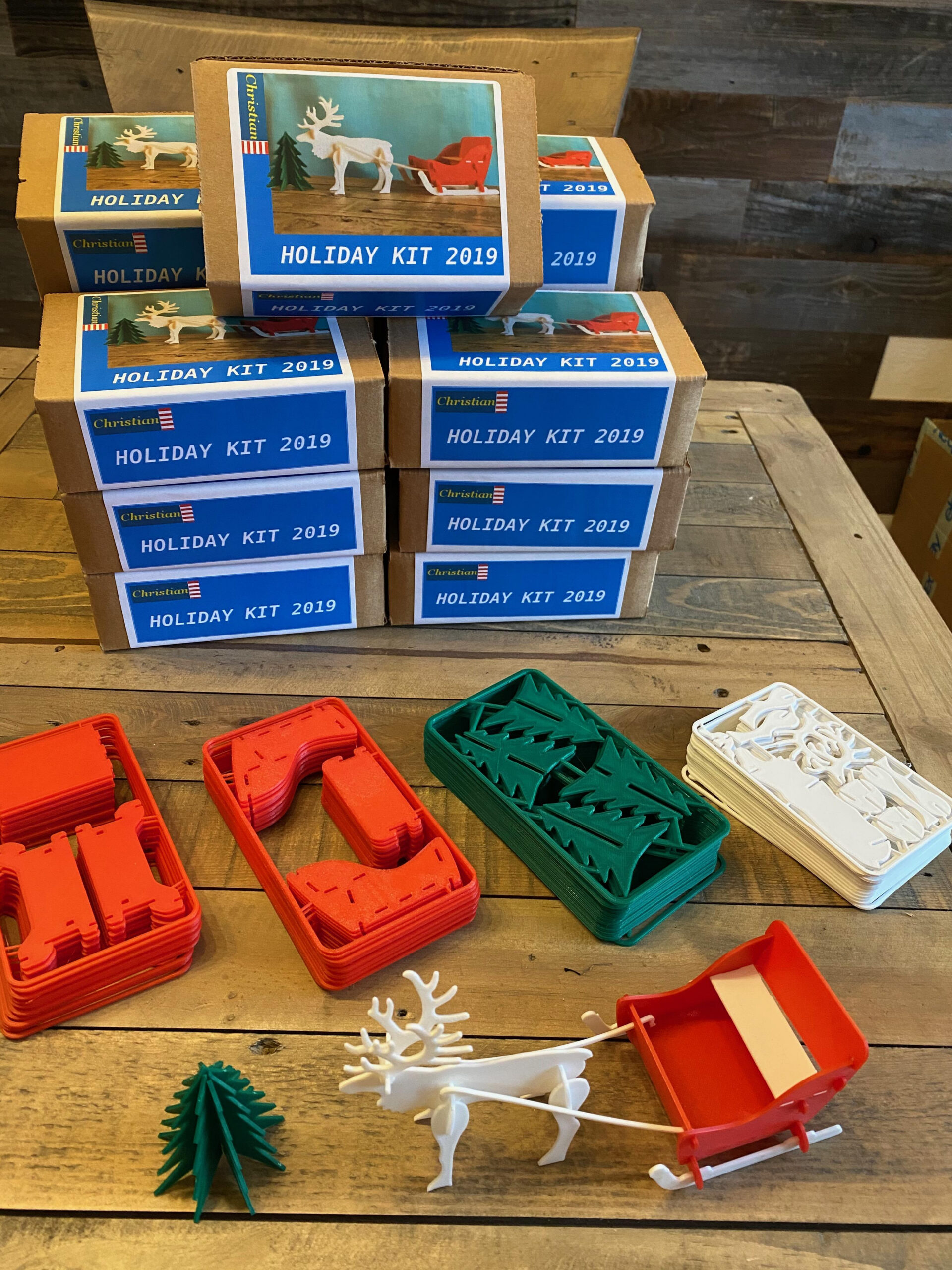 I Made Model Kits To Give Out Instead Of Christmas Cards : R with regard to 3D Printable Christmas Card