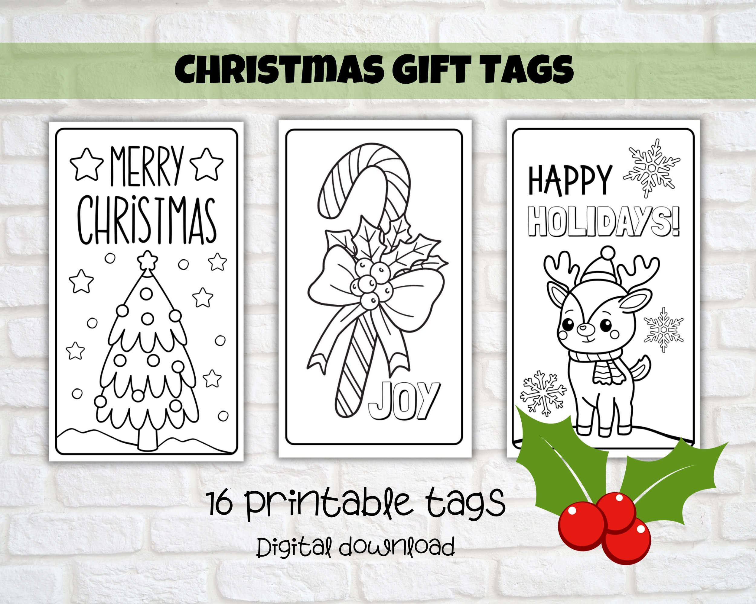 Kids Printable Christmas Tags To Colour, Sunday School Activity intended for Printable Coloring Christmas Tags