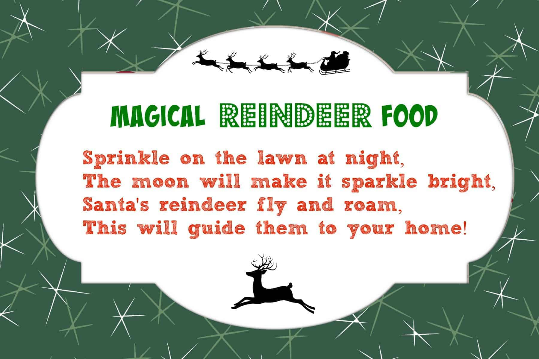 Magical Reindeer Food Recipe + Free Printable Poem Tag - Mama Cheaps® in Reindeer Food Poem Free Printable Tags