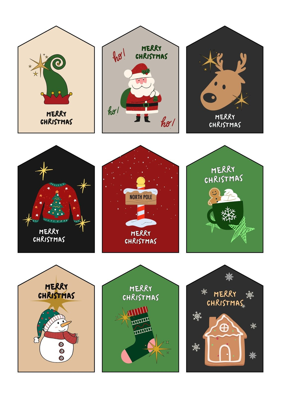 Page 4 - Free And Customizable Holiday Gift Tag Templates | Canva with Free Printable Christmas Gift Tags Templates