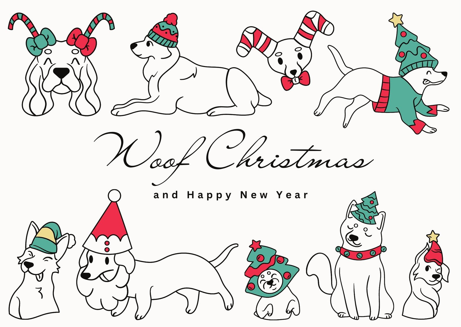 Page 9 - Customize 11,190+ Art Christmas Card Templates Online - Canva with regard to Printable Christmas Card Dog